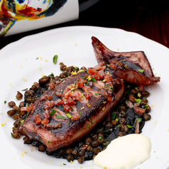 イカのソテー/イカスミ/アイオリ