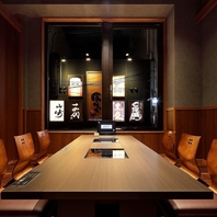 居心地を追求した完全個室のゆったり空間