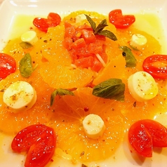 清見オレンジとモッツァレラチーズの冷製パスタ