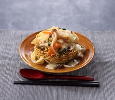 五目餡掛け揚げそば