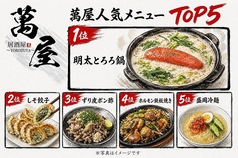 萬屋人気メニューTOP5