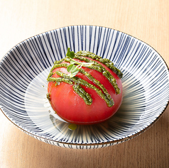 丸ごとトマトの冷やしおでん~大葉香る~