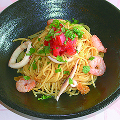 海老とイカの焦がし醤油