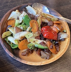 塩牛肉野菜炒め
