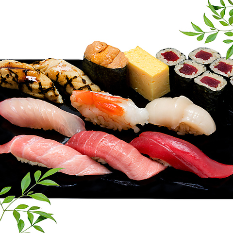 築地で味わう本格寿司。江戸伝統の赤シャリと、全国各地の海の幸で握った寿司