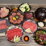 【極上コース】ロース・上モモ焼きすき仕立てや希少部位2種盛も堪能◎120分[飲放]+15品6000円(税込)