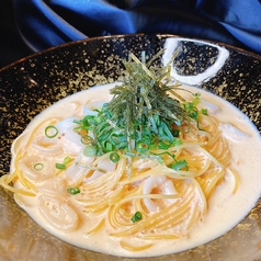 ヤリイカと明太子のクリームパスタ