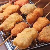 串カツ・焼き鳥・串鍋・お刺身や居酒屋メニューも豊富◎