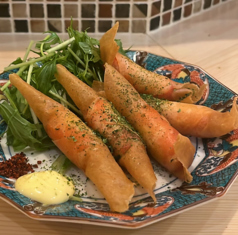 天狗の赤ウィンナー春巻