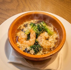海老とブロッコリーのアヒージョ