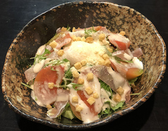 raku風　温泉玉子のシーザーサラダ