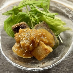 三色生麩の鶏みそ田楽