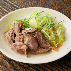 鶏ハツの塩焼き 塩レモンソース