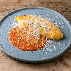 青唐辛子としらすのオムレツ