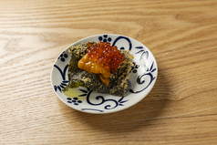 雲丹といくらのカナッペ天