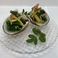 北海道産北寄貝と季節野菜のお浸し