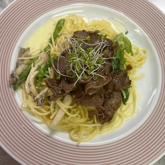 栃木黒毛和牛のクリームパスタ