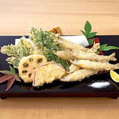 わかさぎと冬野菜の天布羅