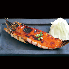 有頭海老のウニソース焼き