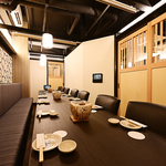 店内はカウンター席以外が全席完全個室&半個室！