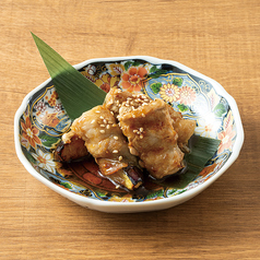 赤茄子の肉巻き炙り焼き/にら玉　各