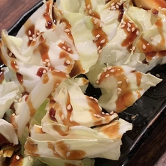わさび風味の枝豆/甘だれキャベツ/冷やしガリトマト/タラモサラダ/キュウリと大葉の香味マリネ