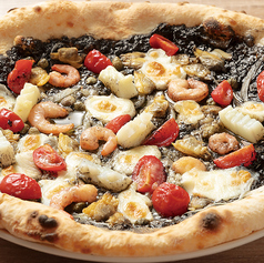 漁師風イカスミとフレッシュトマト