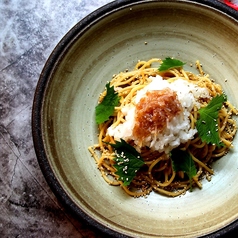 梅水晶と鬼おろしの和出汁スパゲッティ