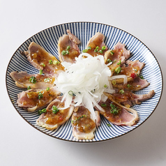 親鳥たたきの香味野菜ビネガーパッチョ