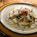 料理メニュー写真 ヤリイカのスパゲティー仕立て　カルボナーラ風
