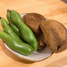 季節野菜の炭火焼き