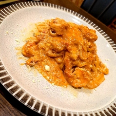 海老の濃厚トマトクリームパスタ