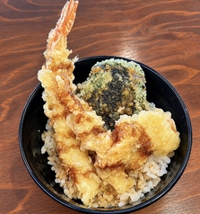 〆のミニ天丼