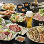 120分食べ飲み放題コース3.500円(税込)鮮魚刺身盛り・焼き鳥に加えて食べ放題メニューもございます！
