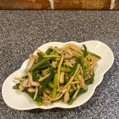 ニンニクの芽と豚肉炒め