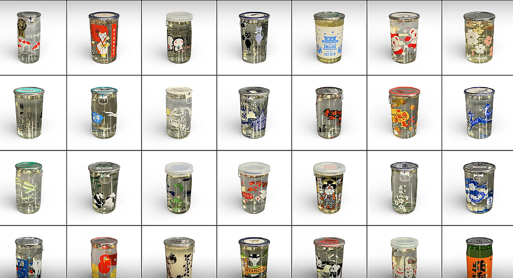 日本各地のカップ酒28種類のラインナップ♪可愛いデザインのカップはお持ち帰りもOK♪