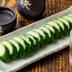 きゅうりの一本漬け／塩ダレ胡瓜／梅水晶　