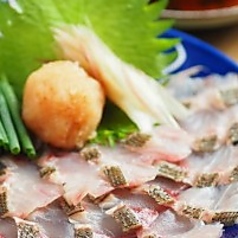 天然イサキの炙り刺し