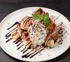 チョコバナナワッフル