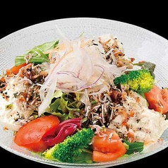 梅じゃこ豆腐サラダ