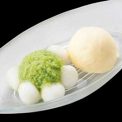 ずんだ白玉 バニラアイス添え