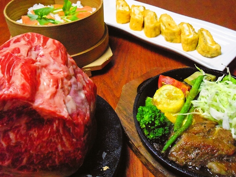 和食屋の厳選ステーキ、自家栽培の野菜、浦川産コシヒカリなどを、おいしく地産地消。