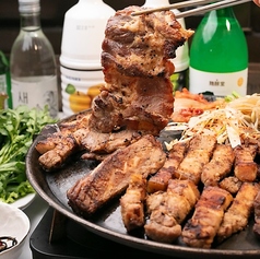 豚カルビがついたサムギョプサルセット