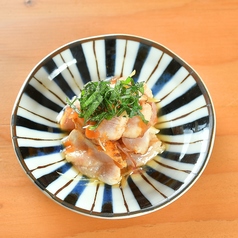 鶏と茗荷の梅肉和え