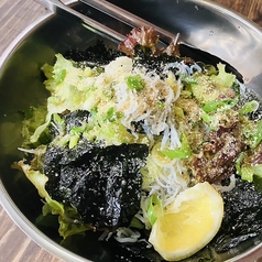 じゃことレタスの韓国のりサラダ