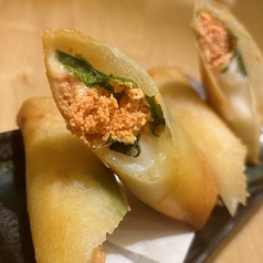 明太もちチーズ春巻き