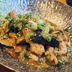 せせりニラ辛ポン酢炒め