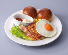 【お子様キッチン】ハンバーグ&目玉焼き