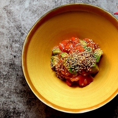 秋鮭とアボカドの麹づけ