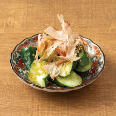 ザクっときゅうり かつお節のせ/明太と高菜のポテトサラダ　各